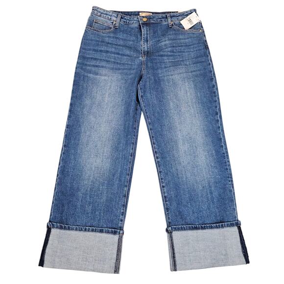 Kut from the Kloth Denim - NWT Kut From the Kloth Jeans Womens Size 14 Wide Leg Sienna Rolled Hem Stretch